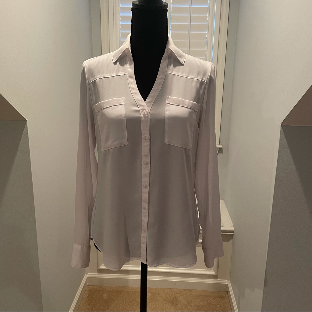 Express White Collard Button Down